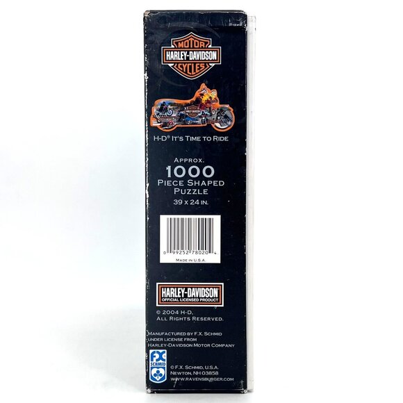 Harley Davidson 1000 Piece Motorcycle Shaped Puzzle HD Its Time To Ride 39"X24" - Picture 2 of 9